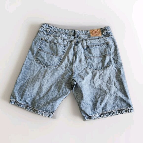 Bongo Shorts Mens 38 Blue Classic Fit 12" Inseam Jorts CottonDenim M1501003 VTG - Picture 14 of 16